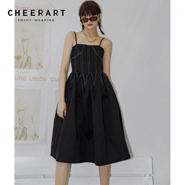 cheerart contrast stitch black tunic slip dress women summer a line spaghetti strap dress 2020 fashion tube, Black;gray
cheerart contrast stitch black tunic slip dress women summer a line spaghetti strap dress 2020 fashion tube, Black;gray