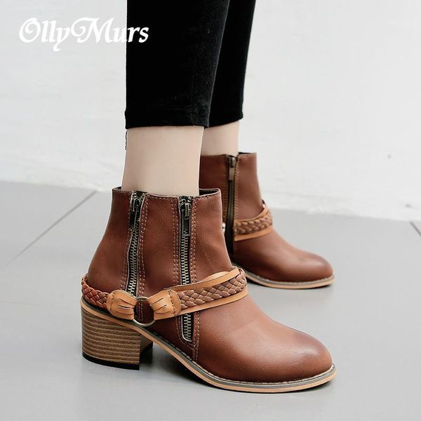 boots winter female round toe ankle side zipper belt buckle platform ladies short high heel women's shoes1, Black
boots winter female round toe ankle side zipper belt buckle platform ladies short high heel women's shoes1, Black