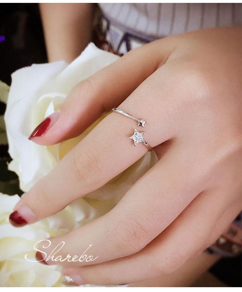 cluster rings flyleaf 925 sterling silver zircon double star open for women lady fashion jewelry, Golden;silver
cluster rings flyleaf 925 sterling silver zircon double star open for women lady fashion jewelry, Golden;silver