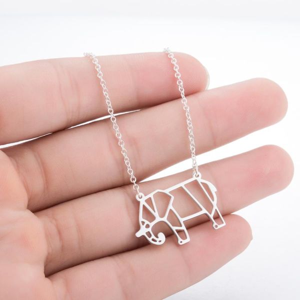 style origami elephant item cute chain cute clunky baby elephant animal necklace, Silver
style origami elephant item cute chain cute clunky baby elephant animal necklace, Silver