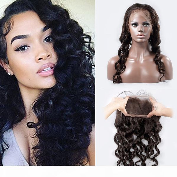 360 lace frontal closure 8a virgin brazilian loose wave human hair pre plucked bleached knots 130% density (22.5x4x2) natural black color, Black;brown
360 lace frontal closure 8a virgin brazilian loose wave human hair pre plucked bleached knots 130% density (22.5x4x2) natural black color, Black;brown