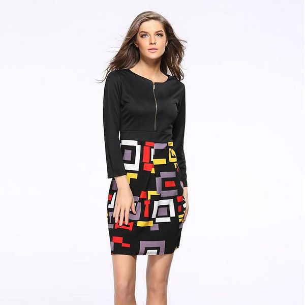 2020 new autumn dress plus size clothing women dress patchwork tunic work office party fit au00628, Black;gray
2020 new autumn dress plus size clothing women dress patchwork tunic work office party fit au00628, Black;gray