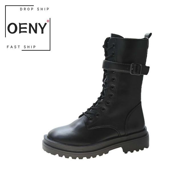 2020 new women's shoes womens autumn boots mid-calf boots woman lace-up square toe zipper handsome motorcycle size 35-40, Black
2020 new women's shoes womens autumn boots mid-calf boots woman lace-up square toe zipper handsome motorcycle size 35-40, Black
