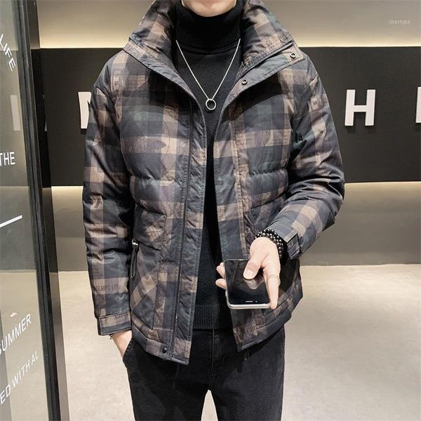 shang down jacket men's 2020 winter clothes youth korean version slim and thickened warm lattice coat men's coat 1 piece1, Black
shang down jacket men's 2020 winter clothes youth korean version slim and thickened warm lattice coat men's coat 1 piece1, Black