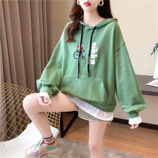 hooded women's spring and autumn korean version loose bf languid coat ins super cec fake two thin coat fashion 3fgzt, Black
hooded women's spring and autumn korean version loose bf languid coat ins super cec fake two thin coat fashion 3fgzt, Black