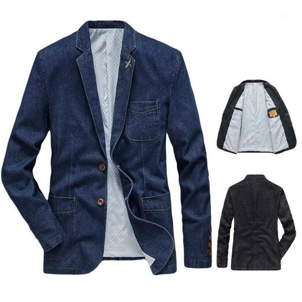 men's denim clothes blazer fashion denim jacket men suits collar business coat male brand suit blazer1, White;black
men's denim clothes blazer fashion denim jacket men suits collar business coat male brand suit blazer1, White;black