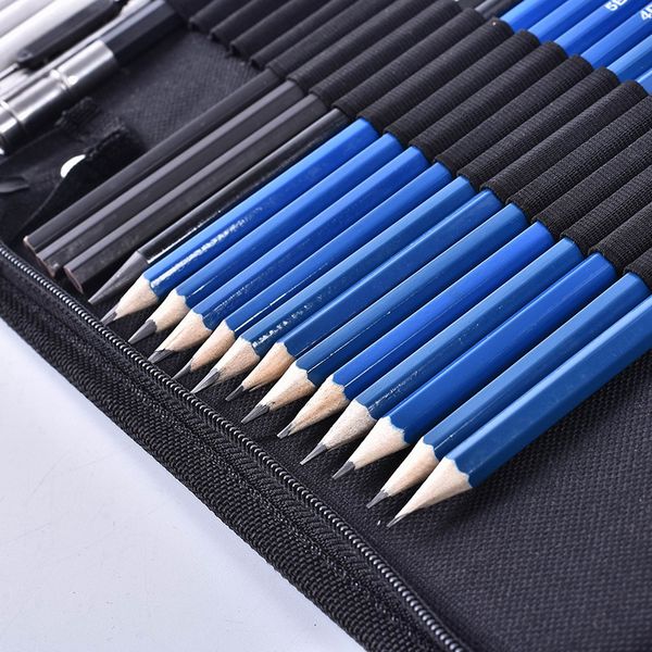 33pcs professional stationery pencil set sketching drawing pencils kit set wood pencil for art supplies school students 
33pcs professional stationery pencil set sketching drawing pencils kit set wood pencil for art supplies school students