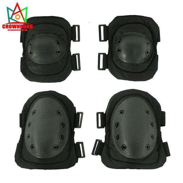 crownroad knee and elbow protection four piece suit wear resistant soft shell army camouflage tactical riding knee protection, Black;gray 
crownroad knee and elbow protection four piece suit wear resistant soft shell army camouflage tactical riding knee protection, Black;gray