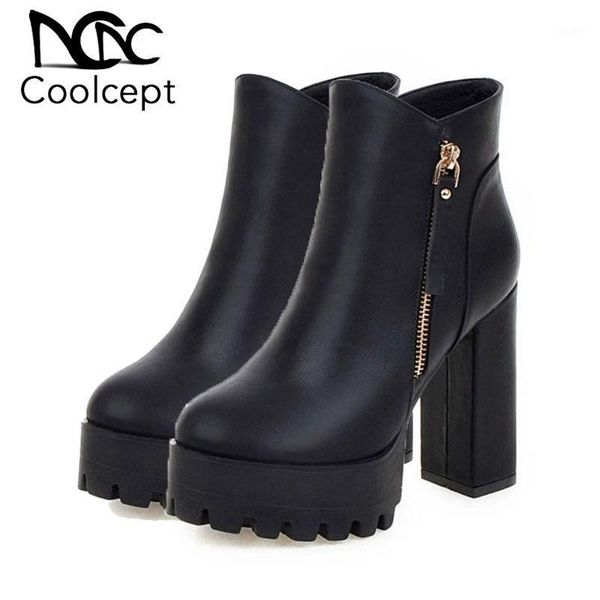 coolcept super high heels young lady zipper fashion ankle boots winter platform club office shoes women footwear size 33-421, Black
coolcept super high heels young lady zipper fashion ankle boots winter platform club office shoes women footwear size 33-421, Black