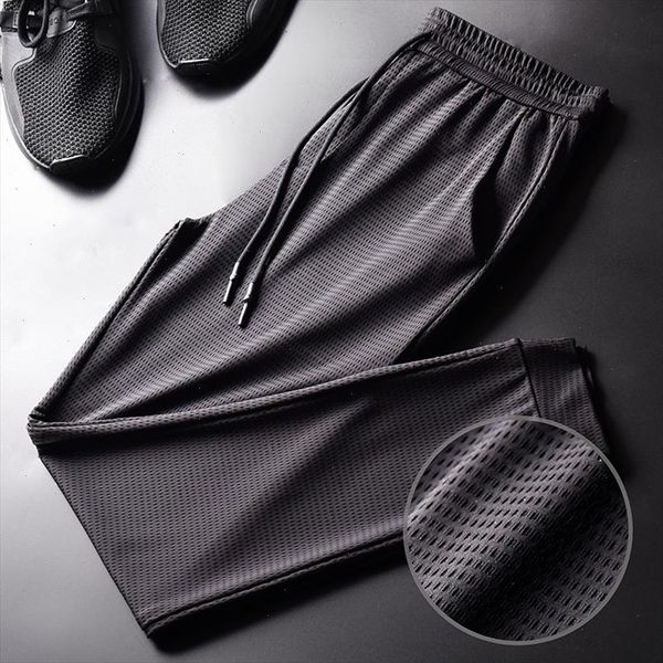 summer thin ice silk casual pants mens loose quick drying all match sports pants youth nine point, Black
summer thin ice silk casual pants mens loose quick drying all match sports pants youth nine point, Black