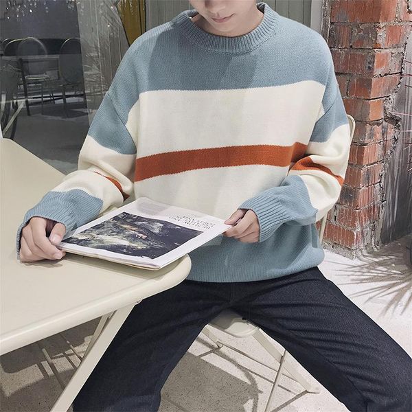 korean style sweaters casual fashion pullover winter knitted long sleeve sweaters poleras mujer men's clothing db60my, White;black
korean style sweaters casual fashion pullover winter knitted long sleeve sweaters poleras mujer men's clothing db60my, White;black