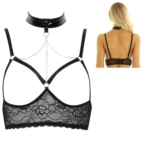 bras women bra open cups sheer lace lingerie halter neck adjustable spaghetti shoulder straps wire-top, Red;black
bras women bra open cups sheer lace lingerie halter neck adjustable spaghetti shoulder straps wire-top, Red;black