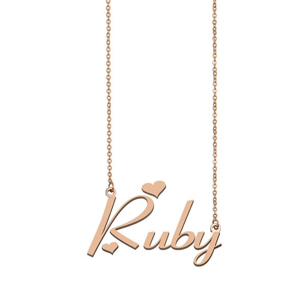 ruby name necklace custom nameplate pendant for women girls birthday gift kids friends jewelry 18k gold plated stainless steel, Silver
ruby name necklace custom nameplate pendant for women girls birthday gift kids friends jewelry 18k gold plated stainless steel, Silver