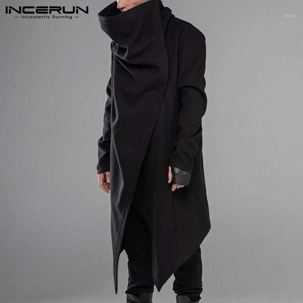 incerun men cloak coats streetwear turtleneck solid long sleeve fashion men cape outerwear punk style irregular jackets s-5xl 71, Black;brown
incerun men cloak coats streetwear turtleneck solid long sleeve fashion men cape outerwear punk style irregular jackets s-5xl 71, Black;brown
