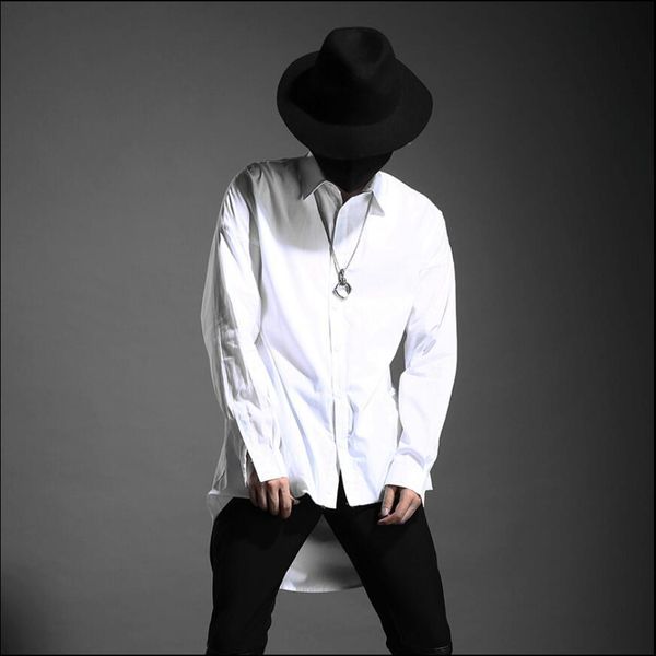 2020 s-6xl male new spring loose personality version long shirt singer mark a5m2, White;black
2020 s-6xl male new spring loose personality version long shirt singer mark a5m2, White;black