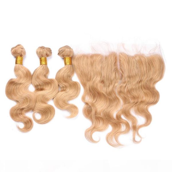 honey blonde #27 lace frontal closure 13x4 with 3bundles virgin brazilian body wave strawberry blonde human hair wefts with frontal closure, Black
honey blonde #27 lace frontal closure 13x4 with 3bundles virgin brazilian body wave strawberry blonde human hair wefts with frontal closure, Black
