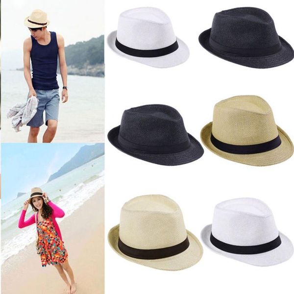 women men wide brim straw hat grass fashion summer lady sun hats boater wheat panama beach hats for travel caps, Blue;gray
women men wide brim straw hat grass fashion summer lady sun hats boater wheat panama beach hats for travel caps, Blue;gray