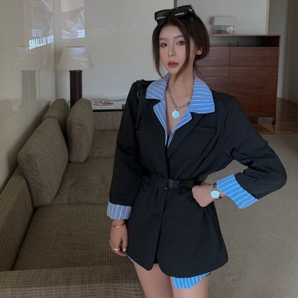 utwew blogger style double wear suit 2020 shirt women's new striped coat shirt autumn net red suit coat two pieces of foreign style ron, Gray
utwew blogger style double wear suit 2020 shirt women's new striped coat shirt autumn net red suit coat two pieces of foreign style ron, Gray