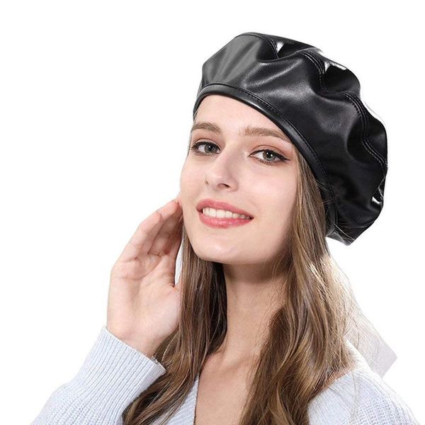 q fashion casual 1pcs women beret hat pu leather women retro autumn winter accessories lady girl hats beret cap elegant vintage, Blue;gray
q fashion casual 1pcs women beret hat pu leather women retro autumn winter accessories lady girl hats beret cap elegant vintage, Blue;gray