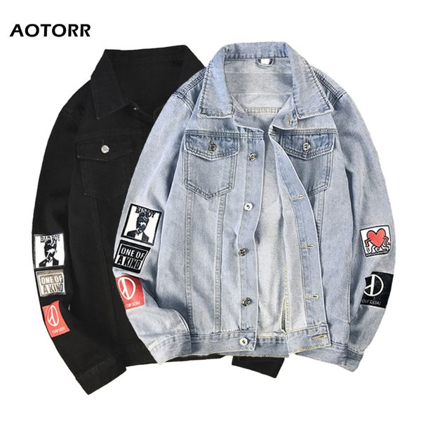 men denim jacket autumn new men's stand collar jean jackets letter printed male casual street hip hop loose denim outerwear 201118, Black;brown
men denim jacket autumn new men's stand collar jean jackets letter printed male casual street hip hop loose denim outerwear 201118, Black;brown