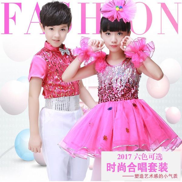 girls ballet new children's performance costume female puff skirt sequin skirt modern dance chorus students performance clothing1, Black;red
girls ballet new children's performance costume female puff skirt sequin skirt modern dance chorus students performance clothing1, Black;red