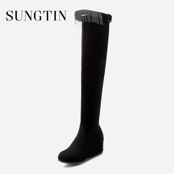 sungtin suede high heel 2020 autumn winter long boots women plush warm thigh high boots ladies casual black over the knee
sungtin suede high heel 2020 autumn winter long boots women plush warm thigh high boots ladies casual black over the knee