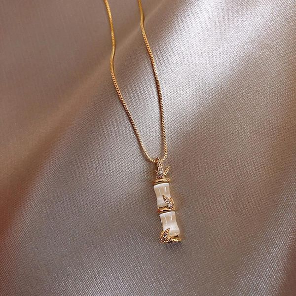female luxury design fashion jewellery bamboo pendant necklaces simple clavicle chain neck jewelry gifts for women, Silver
female luxury design fashion jewellery bamboo pendant necklaces simple clavicle chain neck jewelry gifts for women, Silver