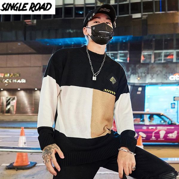 men's sweaters singleroad oversized mens knitted sweater men 2021 winter patchwork harajuku hip hop korean pullover black, White;black
men's sweaters singleroad oversized mens knitted sweater men 2021 winter patchwork harajuku hip hop korean pullover black, White;black