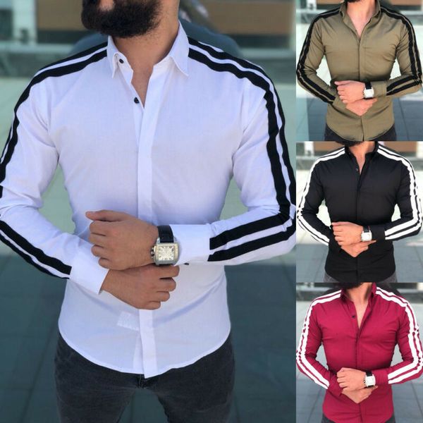 new arrival long sleeve mens shirts button up business work smart formal plain casual slim fit men men's clothing, White;black
new arrival long sleeve mens shirts button up business work smart formal plain casual slim fit men men's clothing, White;black