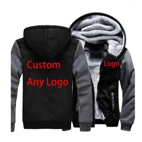custom any logo jacket winter thick warm coat dz1, Black