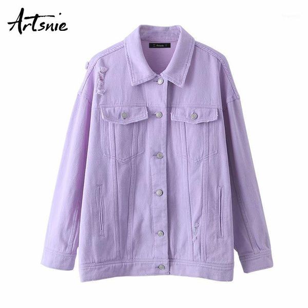artsnie streetwear casual denim jacket women winter turn down collar long sleeve coats purple pockets jeans oversized jackets1, Black;brown
artsnie streetwear casual denim jacket women winter turn down collar long sleeve coats purple pockets jeans oversized jackets1, Black;brown