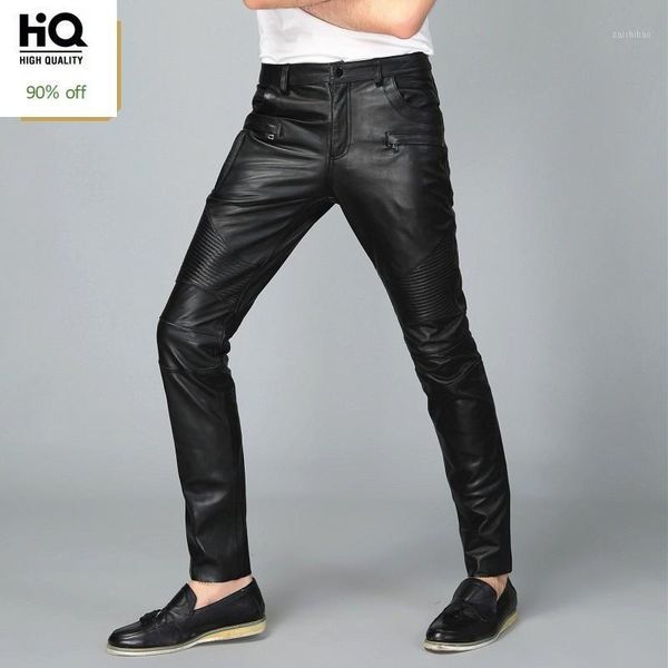 casual mens full length 2020 new genuine leather straight slim pencil pants streetwear comfort trouser masculino1, Black
casual mens full length 2020 new genuine leather straight slim pencil pants streetwear comfort trouser masculino1, Black