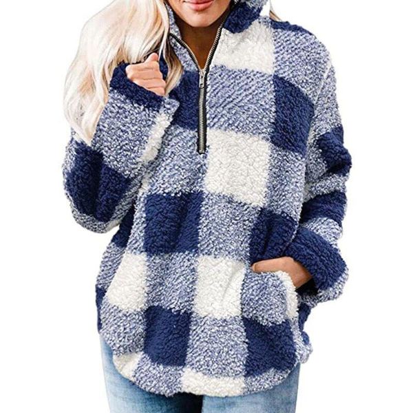 women's hoodies & sweatshirts women stand collar lattice print cotton long sleeve plaid wool oversized sweats sweatshirt outwear stree, Black
women's hoodies & sweatshirts women stand collar lattice print cotton long sleeve plaid wool oversized sweats sweatshirt outwear stree, Black