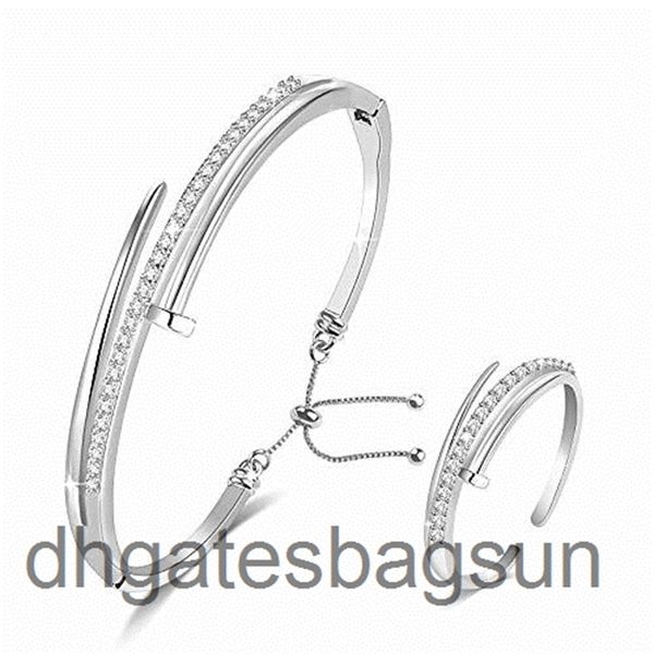 love friendship nail bracelet bangle 2pcs set gold silver with cubic zirconia..., Black
love friendship nail bracelet bangle 2pcs set gold silver with cubic zirconia..., Black