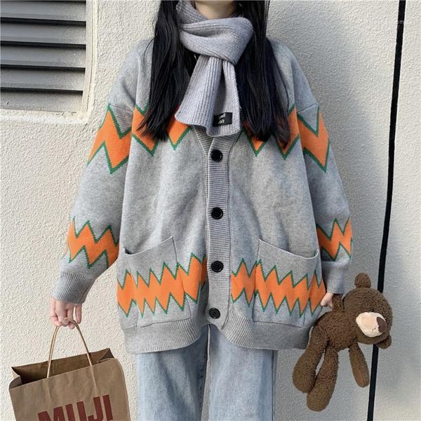 autumn college style women sweater fashionable streetwear stripe knit cardigan female oversized korean coat mujer1 women's knits & tees, White
autumn college style women sweater fashionable streetwear stripe knit cardigan female oversized korean coat mujer1 women's knits & tees, White