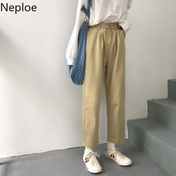 neploe vintage jeans women spring 2020 solid stretch waist pockets trousers loose casual straight ankle length pants 80632, Blue
neploe vintage jeans women spring 2020 solid stretch waist pockets trousers loose casual straight ankle length pants 80632, Blue