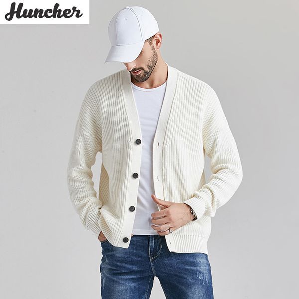 huncher mens knitted cardigan men autumn winter sweater oversized korean fashion solid cardigans white sweaters for men 201105, White;black
huncher mens knitted cardigan men autumn winter sweater oversized korean fashion solid cardigans white sweaters for men 201105, White;black