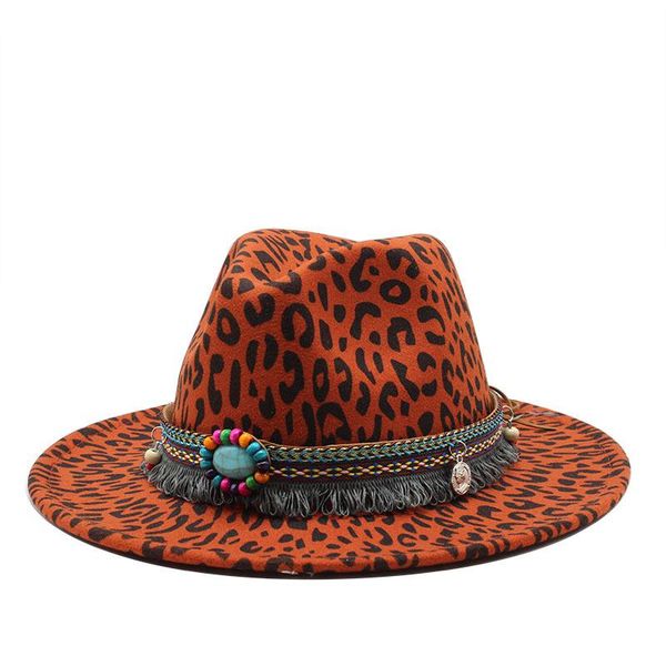 wide brim hats 2021 winter wool fashion leopard printing jazz fedoras men women vintage trilby cap leisure big felt panama hat, Blue;gray
wide brim hats 2021 winter wool fashion leopard printing jazz fedoras men women vintage trilby cap leisure big felt panama hat, Blue;gray