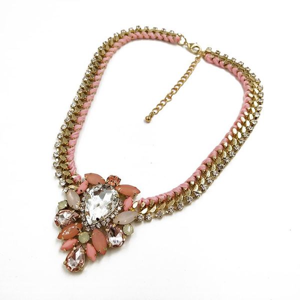 rongho brand candy color crystal flower chokers necklaces for women handmade rope weave knit chain necklace pendant, Golden;silver
rongho brand candy color crystal flower chokers necklaces for women handmade rope weave knit chain necklace pendant, Golden;silver