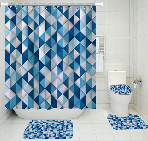 3d printing geometric bathroom set polyester waterproof shower curtain toilet mat non-slip mat home decoration products
3d printing geometric bathroom set polyester waterproof shower curtain toilet mat non-slip mat home decoration products
