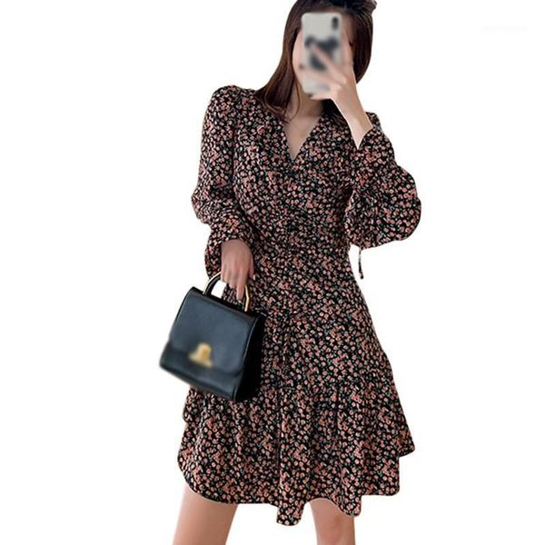 woman dress korean liva girl korean floral dresses v-neck waist slimming long-sleeved vestidos black xl autumn new vestido1, Black;gray
woman dress korean liva girl korean floral dresses v-neck waist slimming long-sleeved vestidos black xl autumn new vestido1, Black;gray