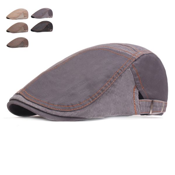 fashion summer caps for men women casual breathable sun beret hats gorras planas flat caps solid cowboy berets, Blue;gray
fashion summer caps for men women casual breathable sun beret hats gorras planas flat caps solid cowboy berets, Blue;gray