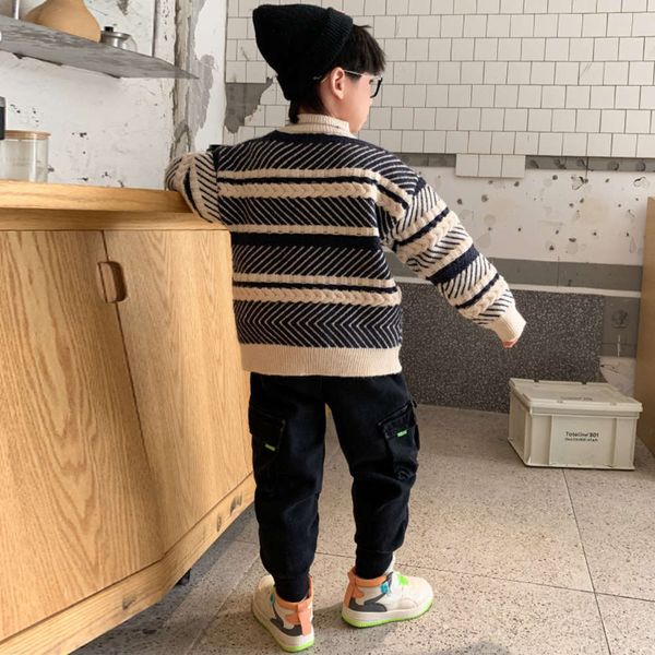 winter pullover autumn 2020 new sweater boys' handsome korean version thickened medium and large children's foreign sle ycnp, Blue
winter pullover autumn 2020 new sweater boys' handsome korean version thickened medium and large children's foreign sle ycnp, Blue