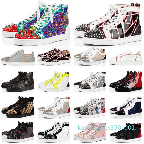 red bottoms men women shoes studded spikes loafers sneakers suede leather flats mens trainers casual shoes jogging walking with box k01, Black
red bottoms men women shoes studded spikes loafers sneakers suede leather flats mens trainers casual shoes jogging walking with box k01, Black
