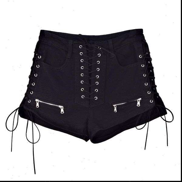 black lace up side slit elasticity denim short skinny and club shorts women high waist jeans short summer goth shorts girl, White;black
black lace up side slit elasticity denim short skinny and club shorts women high waist jeans short summer goth shorts girl, White;black