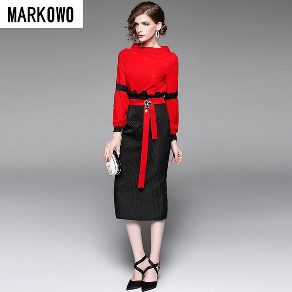 markowo desinger brand new fashion suit skirt women's two-piece red set hip skirt lady office suit 201130, White
markowo desinger brand new fashion suit skirt women's two-piece red set hip skirt lady office suit 201130, White
