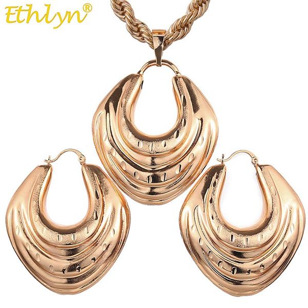 ethlyn wedding jewelry accessories for women hollow oval pendant nigerian/african jewelry set earrings & necklace bridal, Silver 
ethlyn wedding jewelry accessories for women hollow oval pendant nigerian/african jewelry set earrings & necklace bridal, Silver