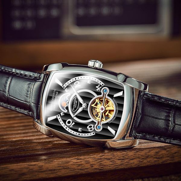 wristwatches brand tourbillon fashion design luxury men watches leather strap stainless steel bezel automatic mechanical watch 2021, Slivery;brown
wristwatches brand tourbillon fashion design luxury men watches leather strap stainless steel bezel automatic mechanical watch 2021, Slivery;brown