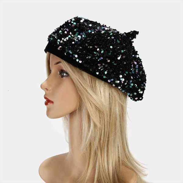 vintage women casual sequins berets autumn artist pumpkin hat ladies hip hop punk round caps gorros, Blue;gray
vintage women casual sequins berets autumn artist pumpkin hat ladies hip hop punk round caps gorros, Blue;gray