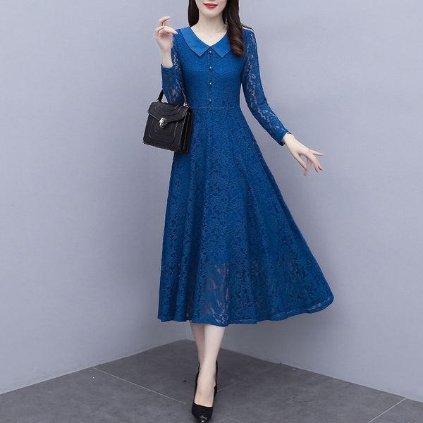 dqpz9 lace 40 women's long sleeve 2020 autumn new length year old 50 mother age reduction fashion temperament knee dressskir dress dres, Black;gray
dqpz9 lace 40 women's long sleeve 2020 autumn new length year old 50 mother age reduction fashion temperament knee dressskir dress dres, Black;gray